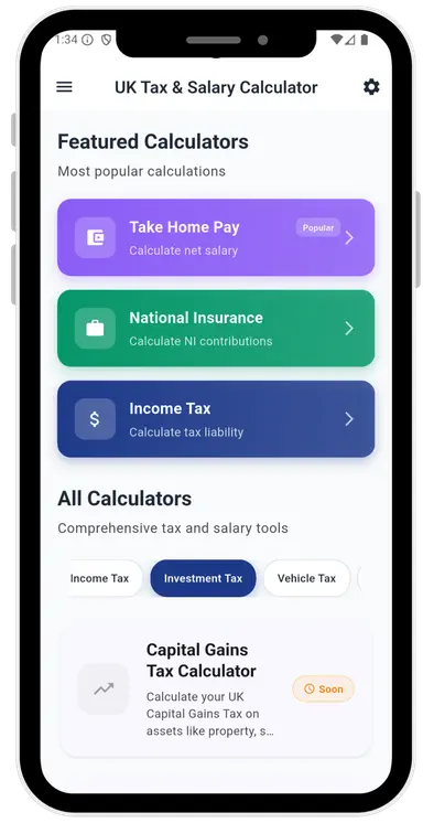 UK Tax & Salary Calculator Mobile App